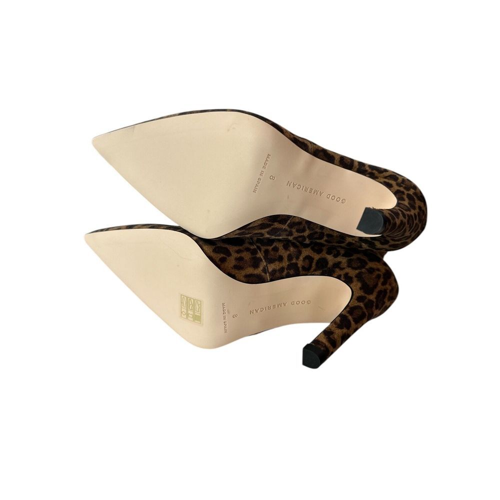 Good American Boots Women's Size 8 Cheetah Print Pointed Toe Ankle Booties New - Picture 8 of 9